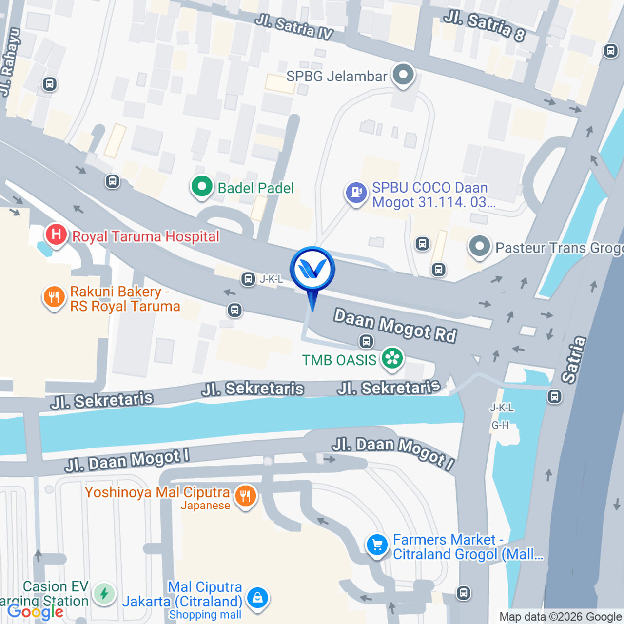 Peta Lokasi Jl. Daan Mogot (Halte Busway Jelambar), Jakarta Barat