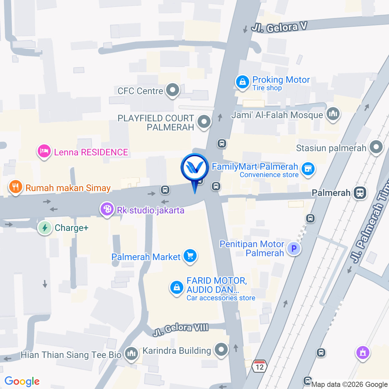 Peta Lokasi Jl. Palmerah Utama, Jakarta Barat