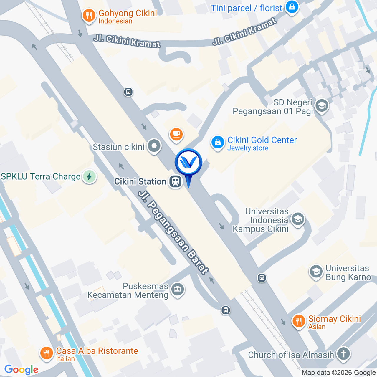 Peta Lokasi Jl. Pengangsaan Timur, Jakarta Pusat
