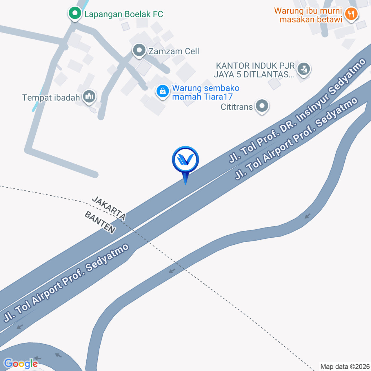 Peta Lokasi Jl. Tol Sedyatmo KM.31+250B, Jakarta Barat
