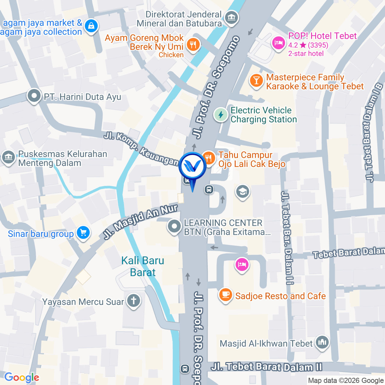 Peta Lokasi Jl. Prof Dr Supomo - Amaris Hotel Tebet, Jakarta Selatan