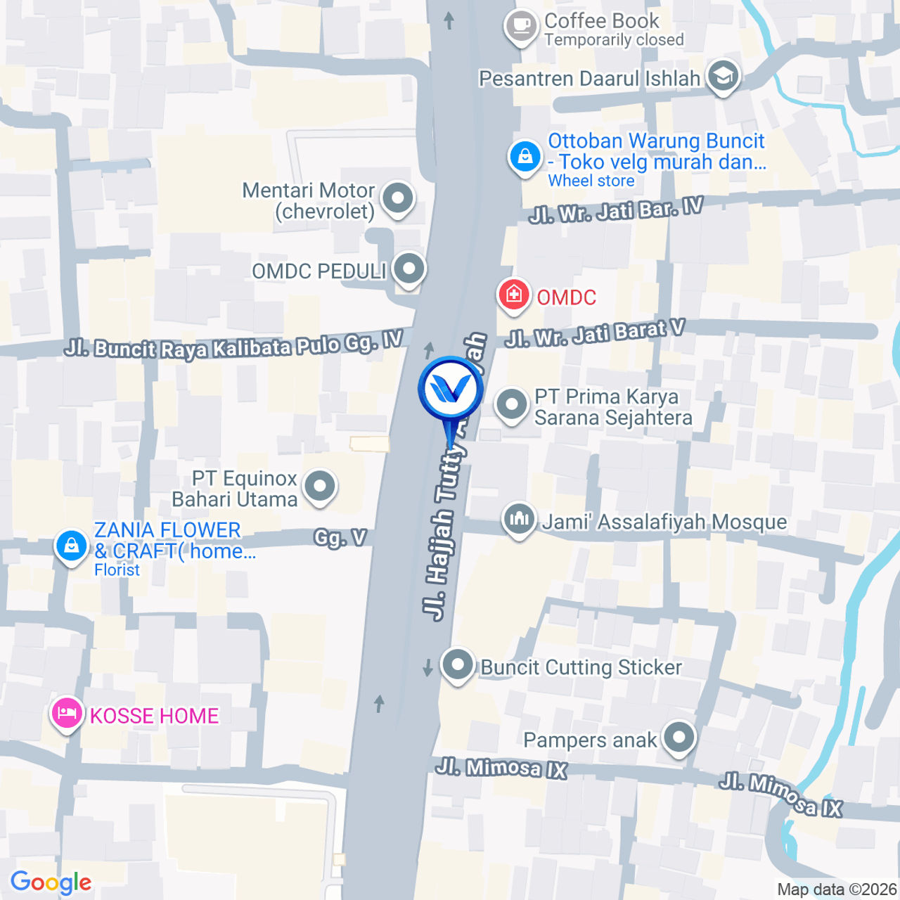 Peta Lokasi Jl. Buncit Raya - Kalibata Pancoran, Jakarta Selatan