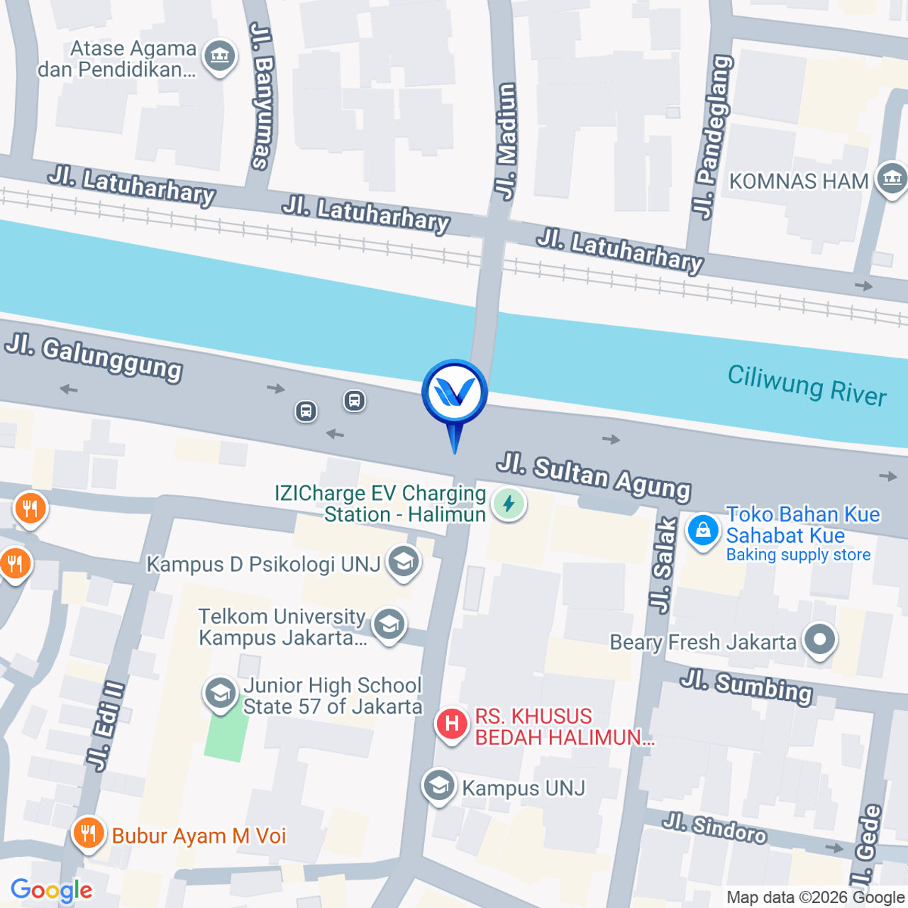 Peta Lokasi Jl. Galunggung - Jl. Sultan Agung, Jakarta Selatan