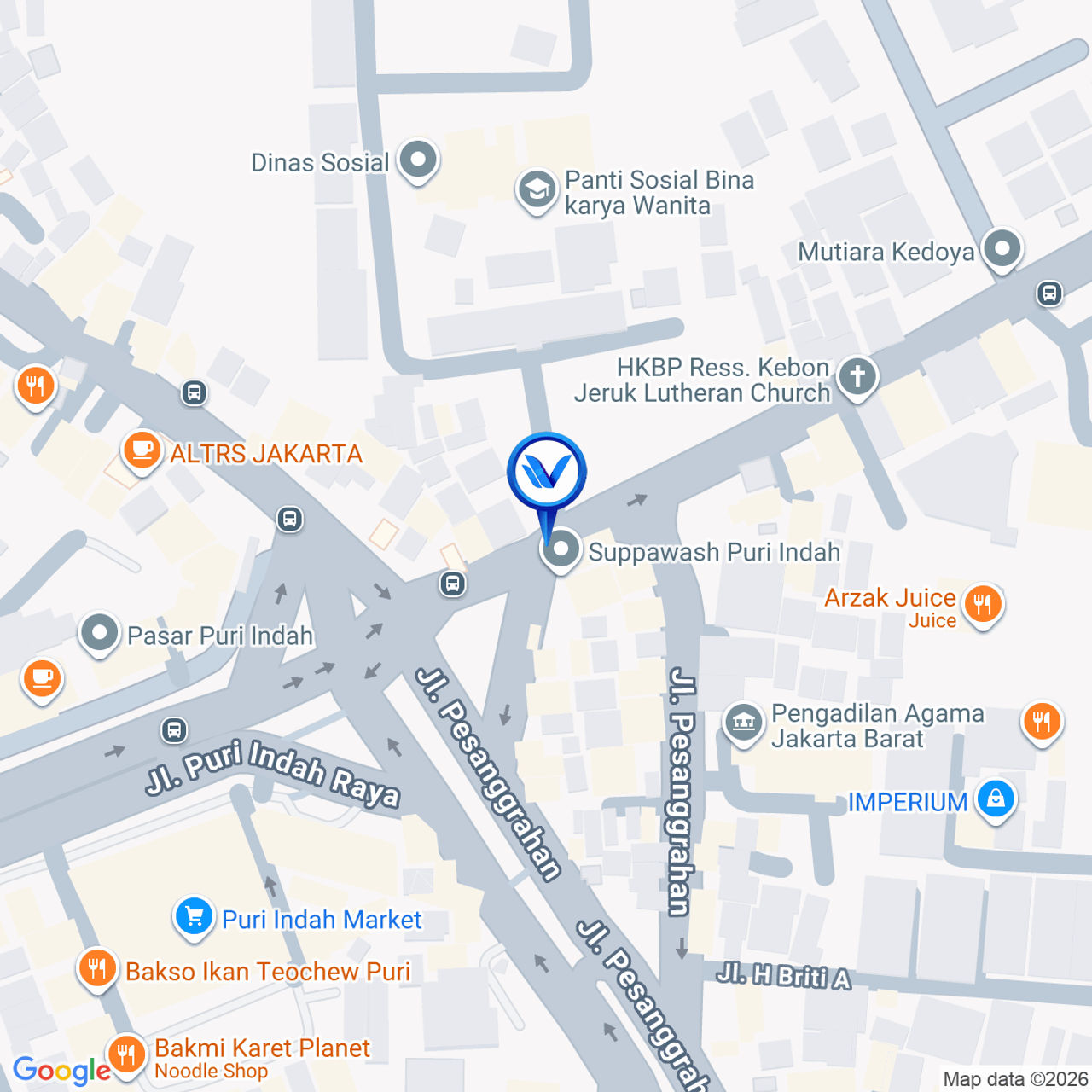 Peta Lokasi Jl. Puri Kembangan - Pasar Puri Indah, Jakarta Barat