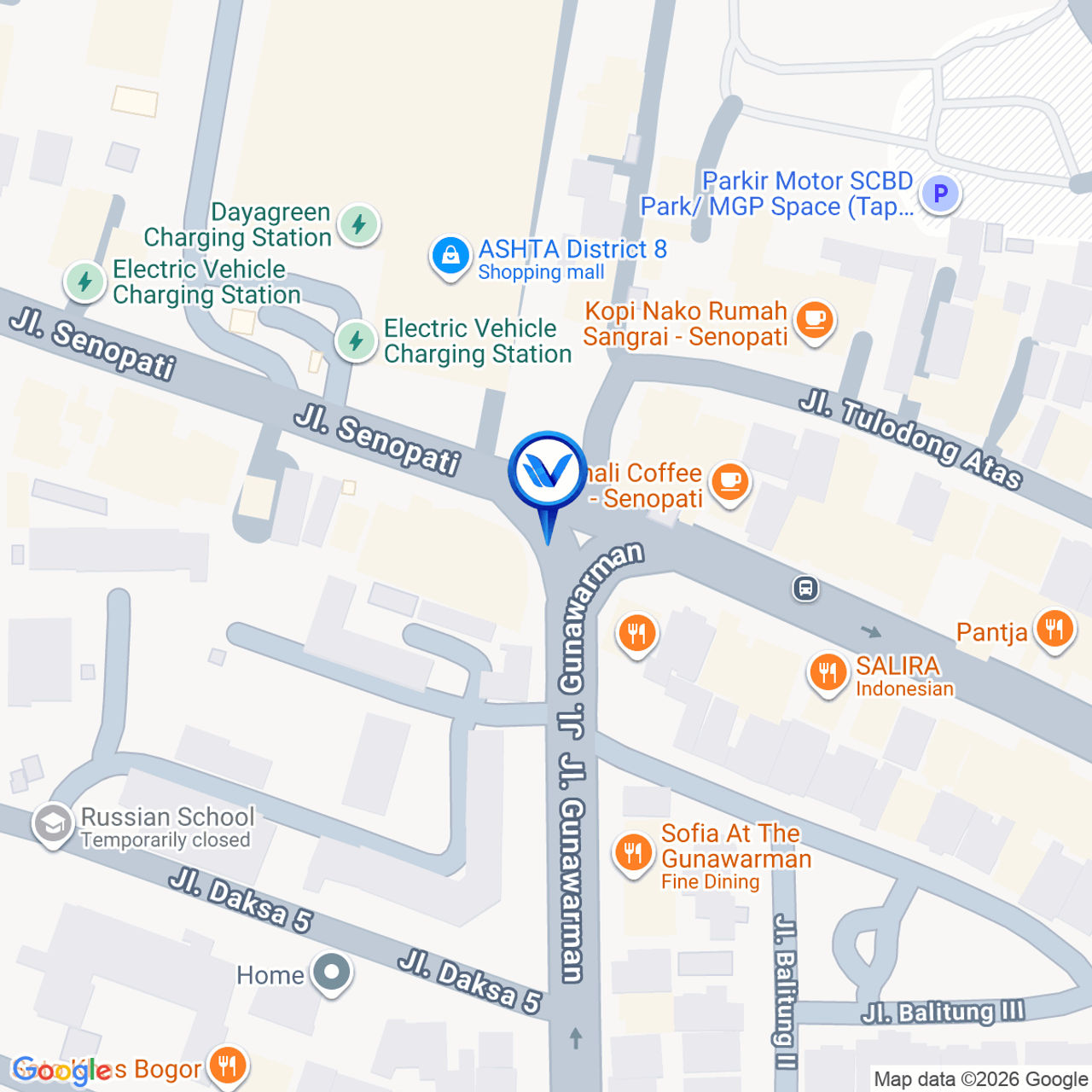 Peta Lokasi Jl. Gunawarman - depan apotek Senopati, Jakarta Selatan