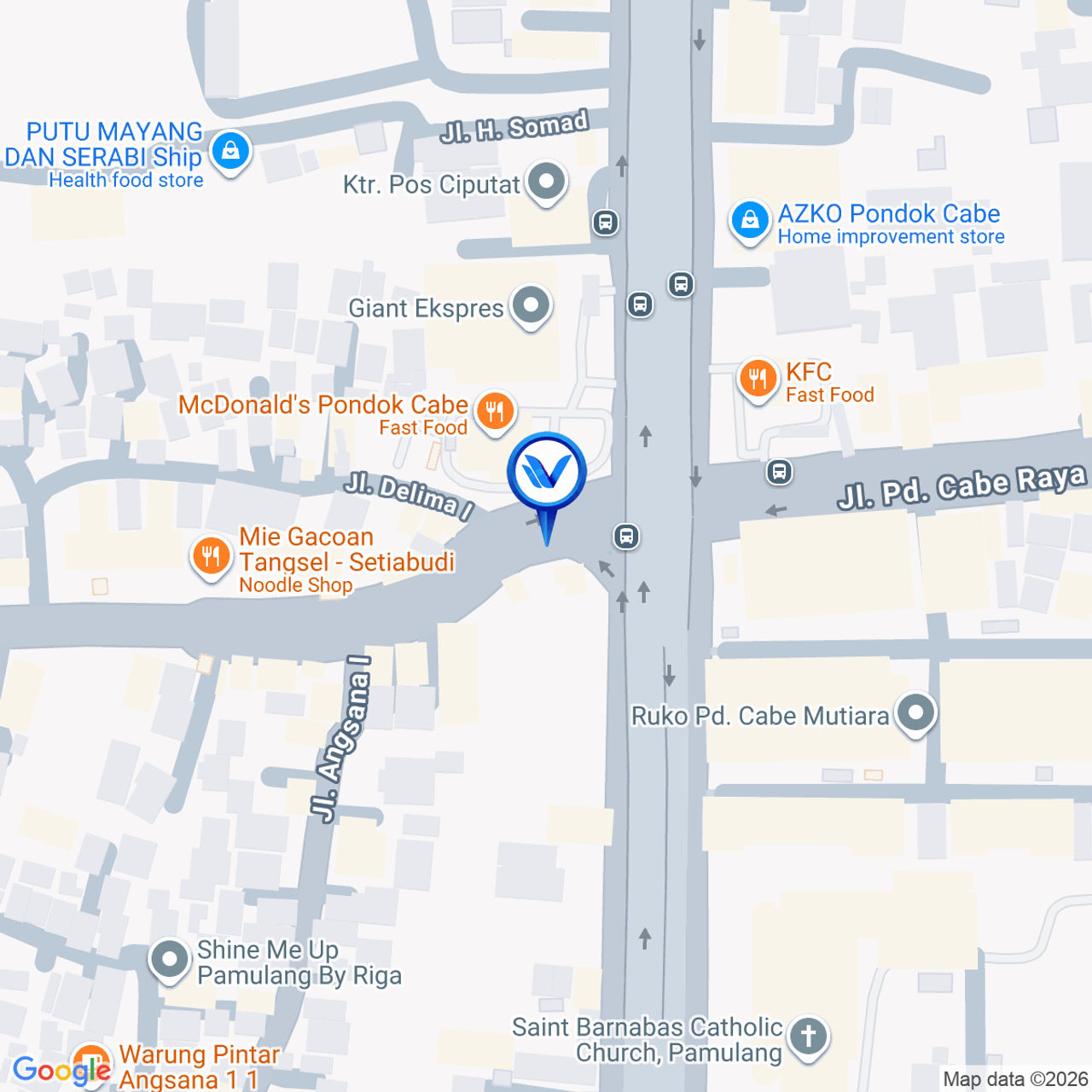Peta Lokasi Jl. Dr. Setiabudi (MCD Gaplek), Tangerang