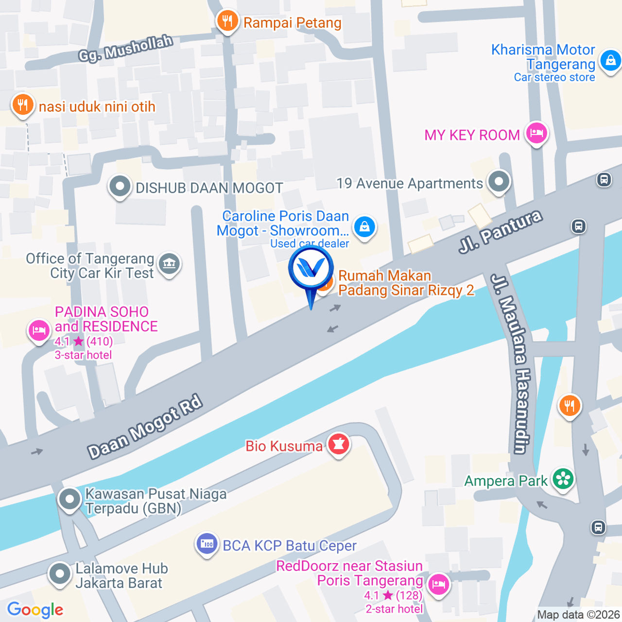 Peta Lokasi Jl. Daan Mogot (Batuceper), Tangerang
