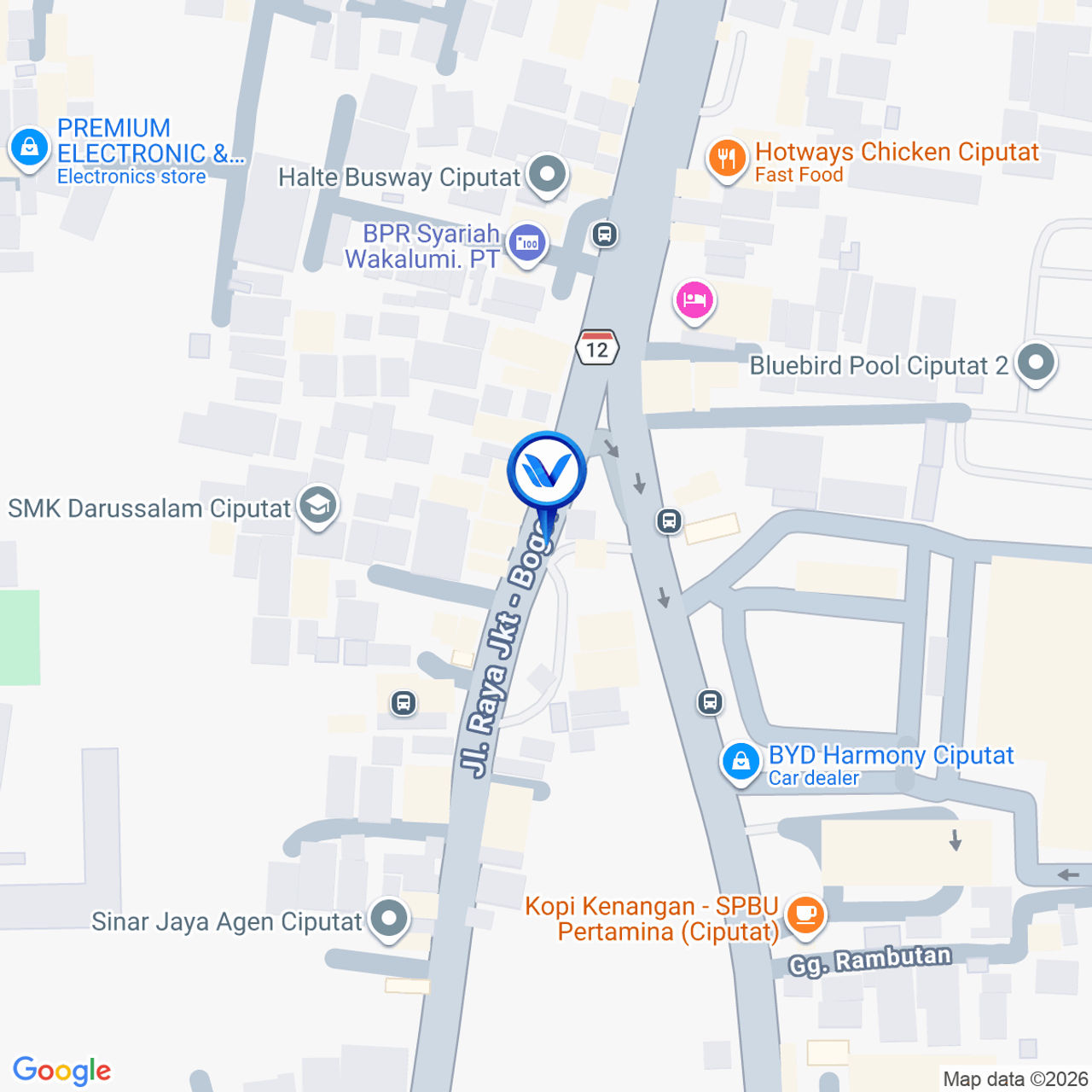 Peta Lokasi Jl. Otista Raya (Ciputat), Tangerang Selatan