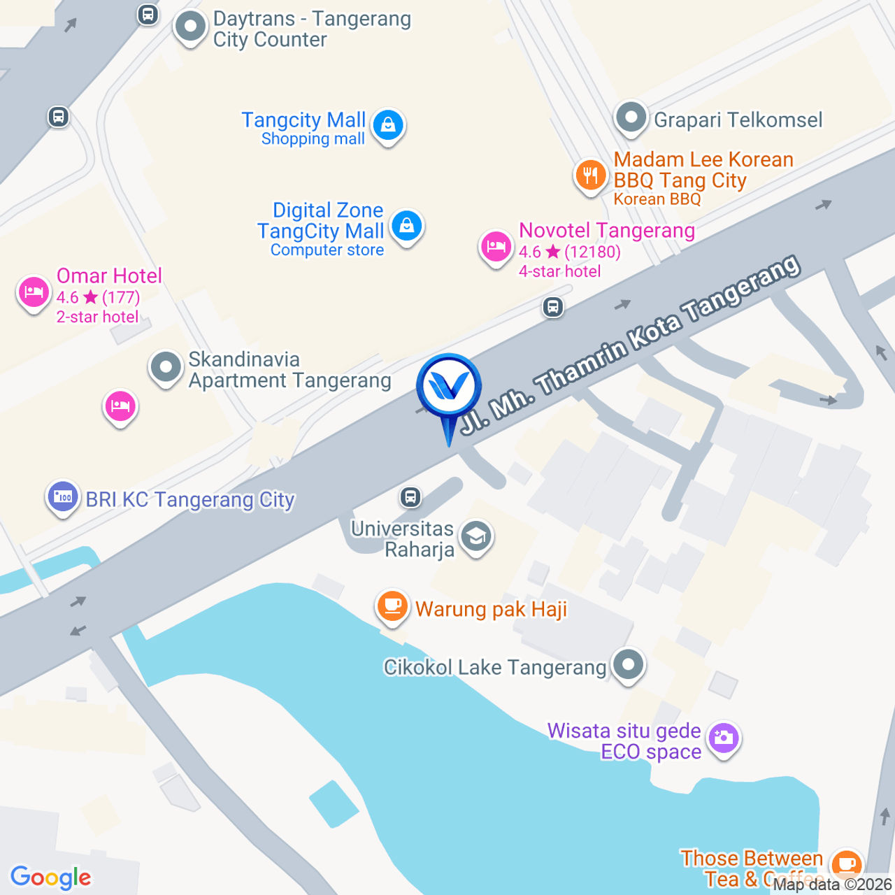Peta Lokasi Jl. Jendral Sudirman (Mall Tangcit), Tangerang