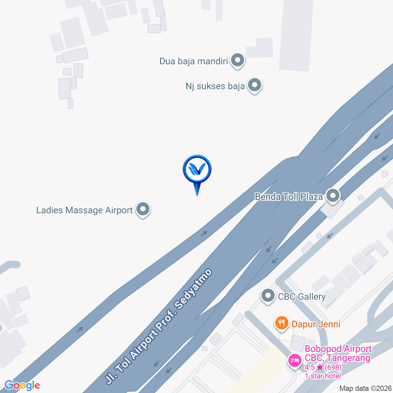 Peta Lokasi Sedyatmo Tol Road KM 31+810, Tangerang
