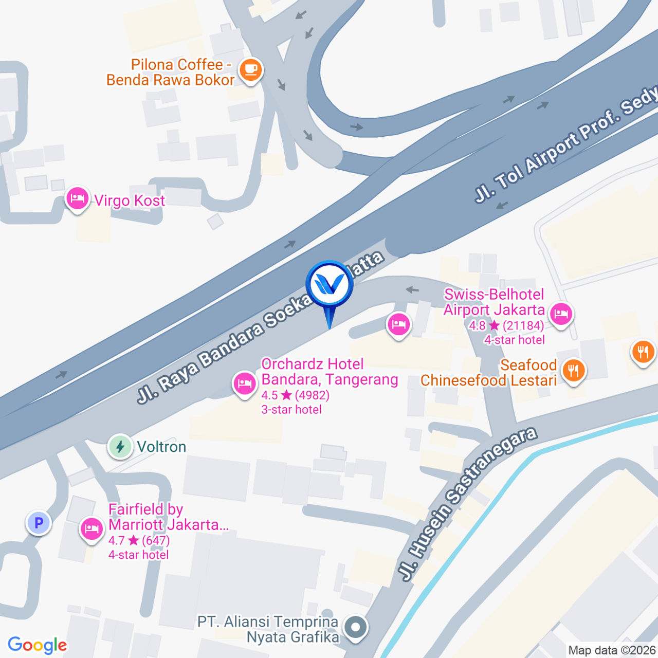 Peta Lokasi Sedyatmo Tol Road KM 32+600, Tangerang
