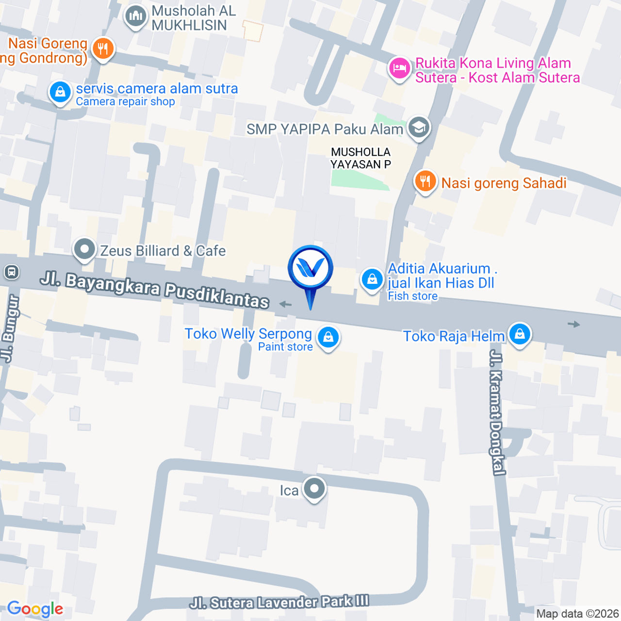 Peta Lokasi Jl. Bhayangkara - Alam Sutera, Tangerang Selatan