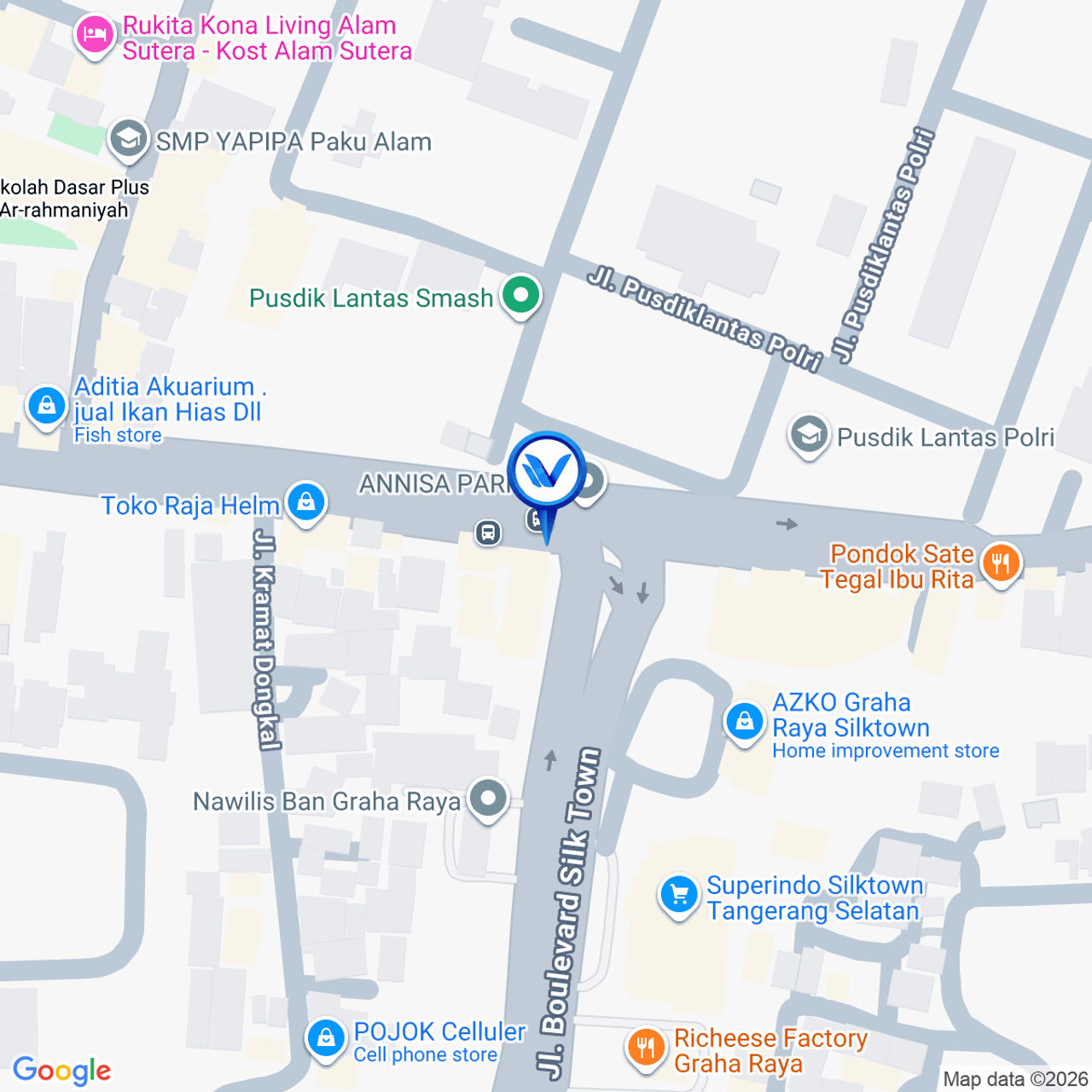 Peta Lokasi Jl. Bhayangkara - Alam Sutera, Tangerang Selatan