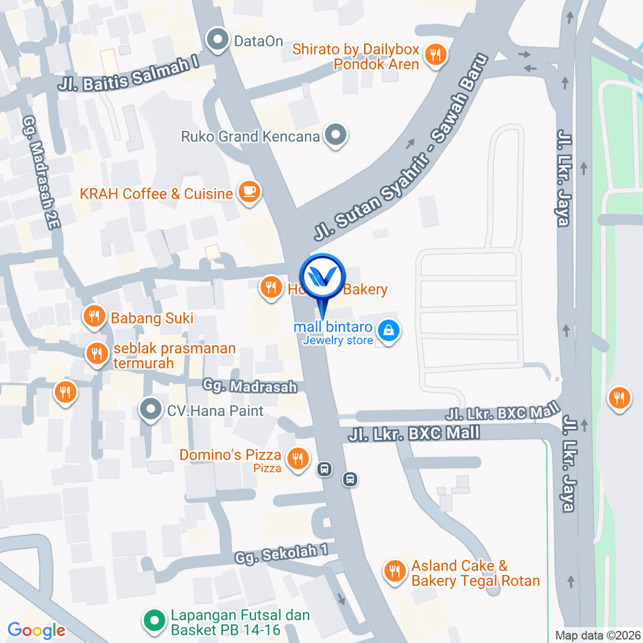 Peta Lokasi Jl. Tegal Rotan Raya - BXChange Bintaro, Tangerang Selatan