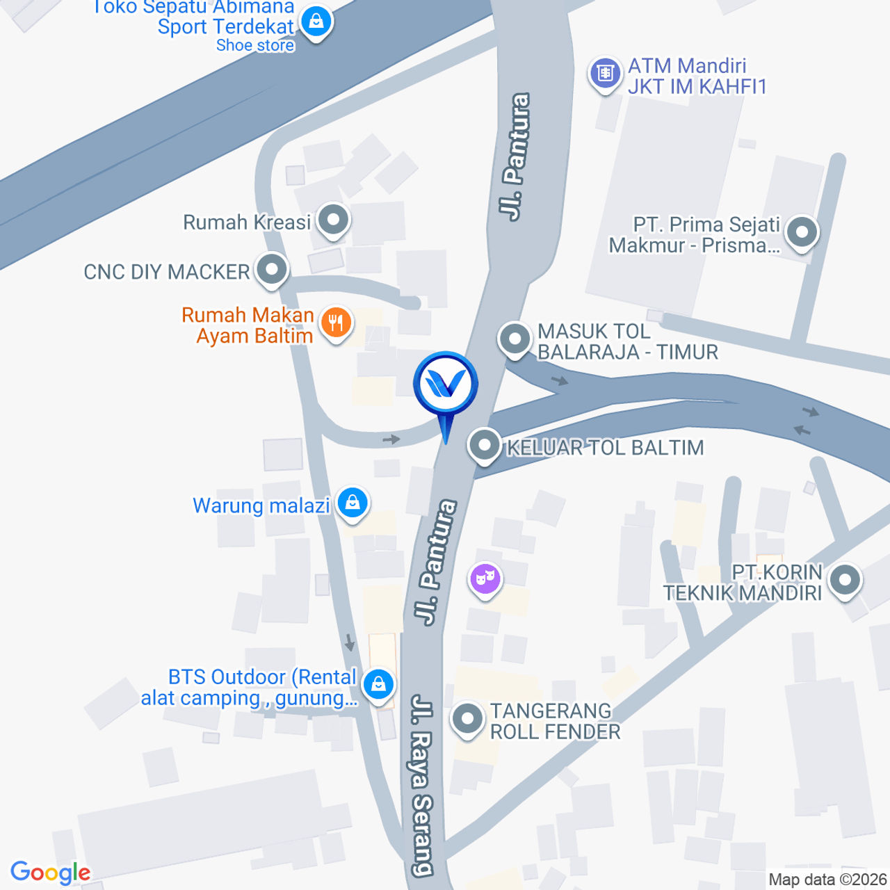 Peta Lokasi Jl. Raya Serang Cibadak. Kec Cikupa ( Exit Tol Balaraja Timur), Tangerang