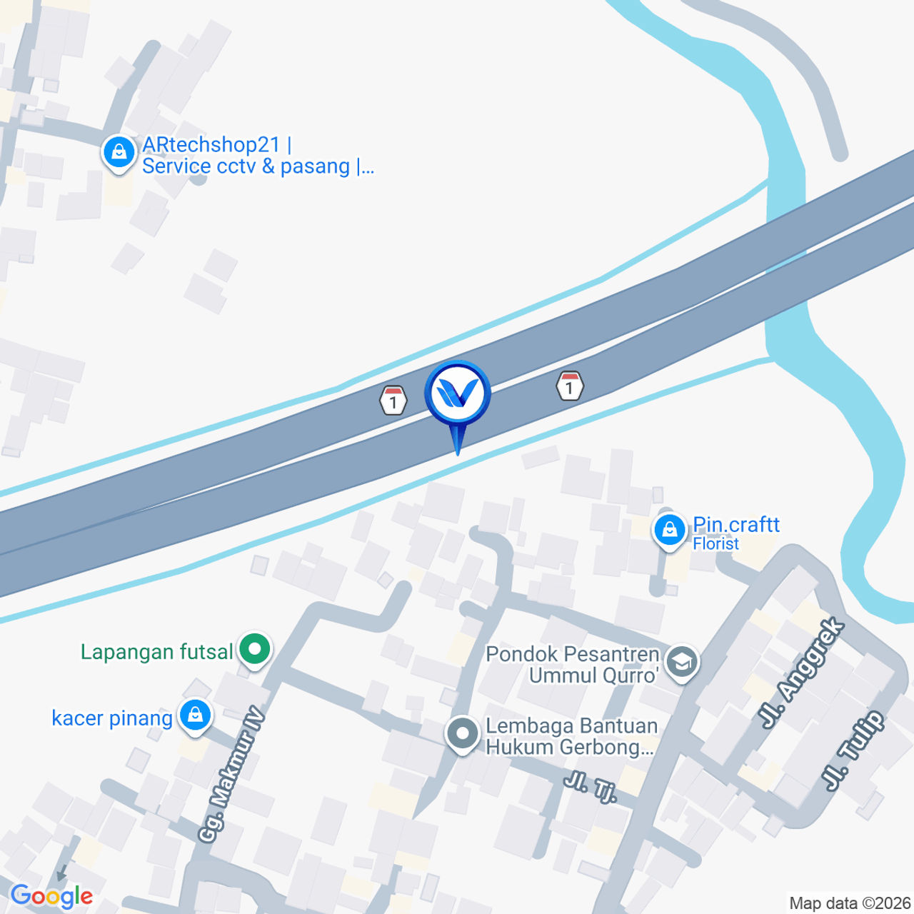 Peta Lokasi Jl. Tol Jakarta Tangerang KM 12+265A (Sebelum Rest Area), Tangerang