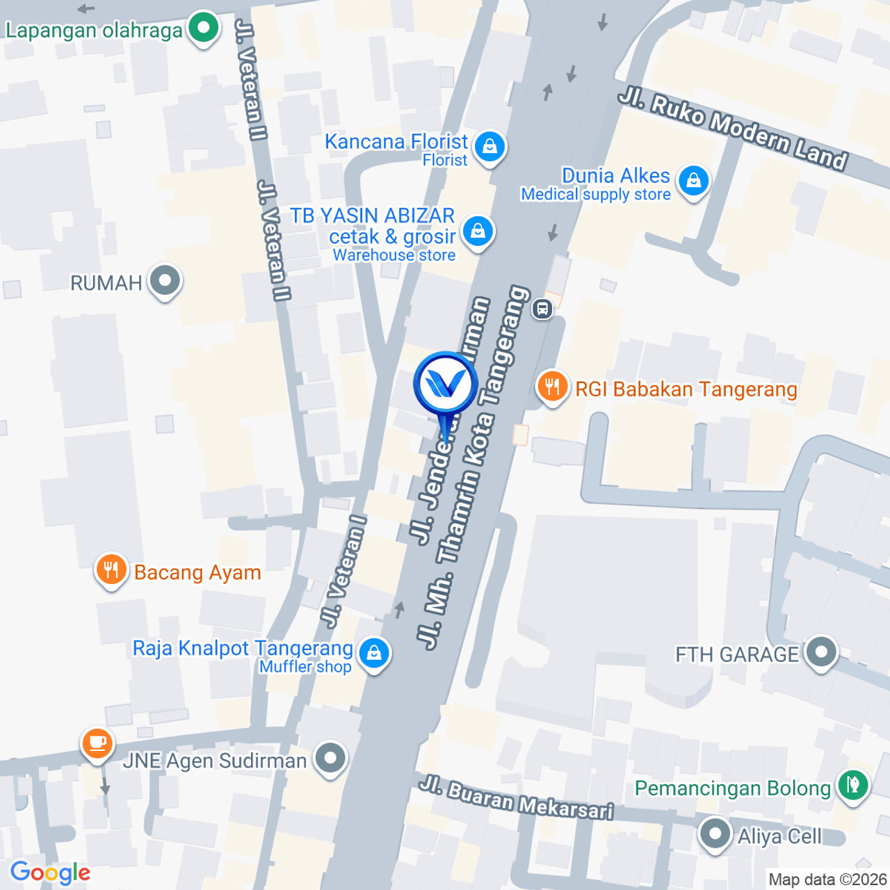 Peta Lokasi Jl. Jend. Sudirman (Flyover depan Paragon Square Apartement), Tangerang
