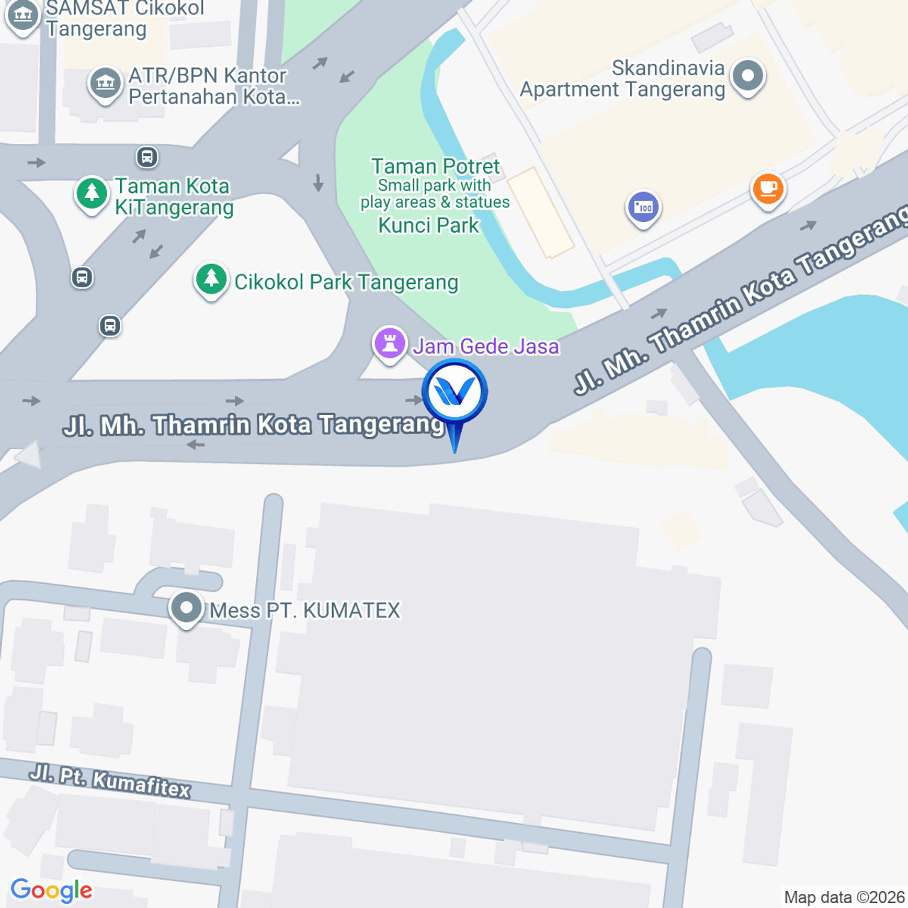 Peta Lokasi Jl. Jend. Sudirman (Tangcity), Tangerang