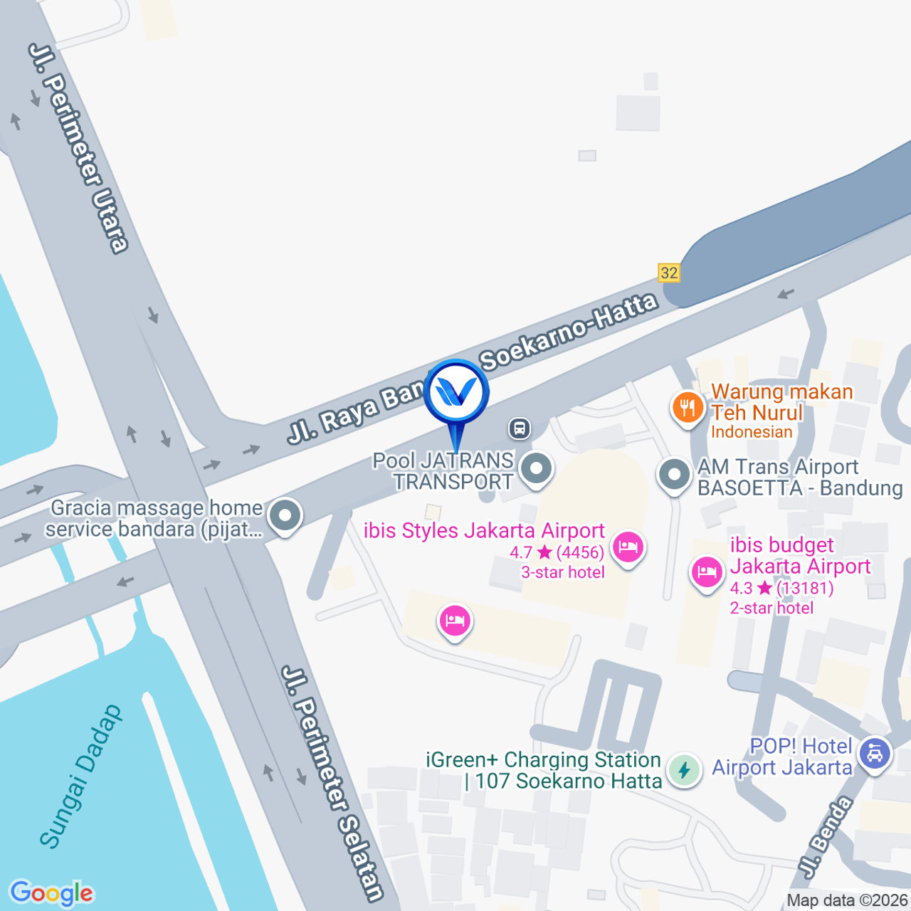 Peta Lokasi Jl. Tol Prof. Dr. Sediyatmo - Rawa Bokor KM 3 (Pintu Gerbang Utama Soeta), Tangerang