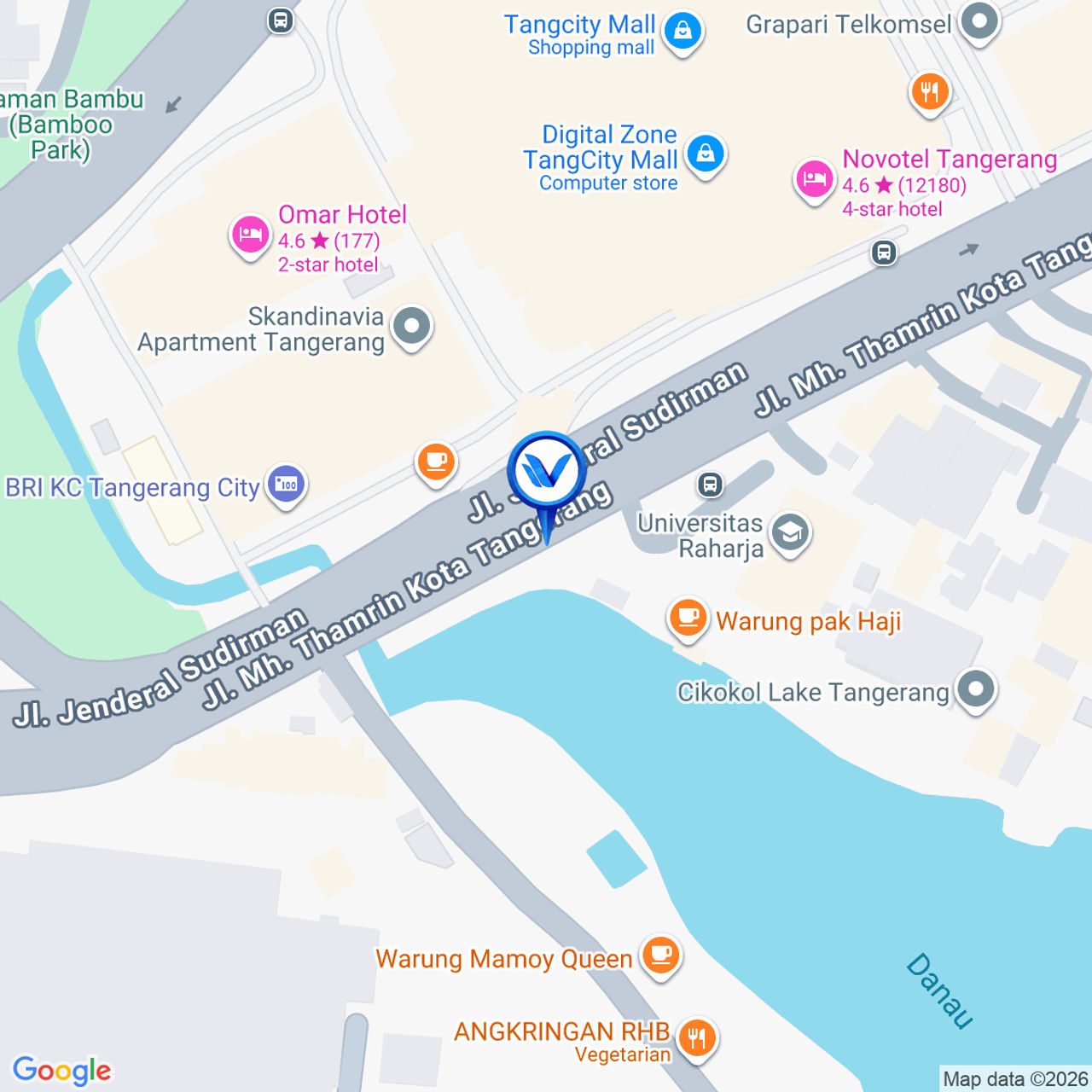Peta Lokasi Jl. Jend. Sudirman (Tangcity), Tangerang