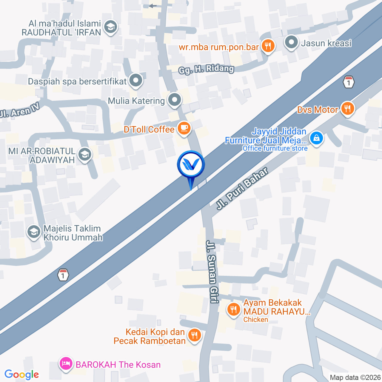 Peta Lokasi Tol Jakarta Tangerang Toll Road ( KM 11+550BY ), Tangerang