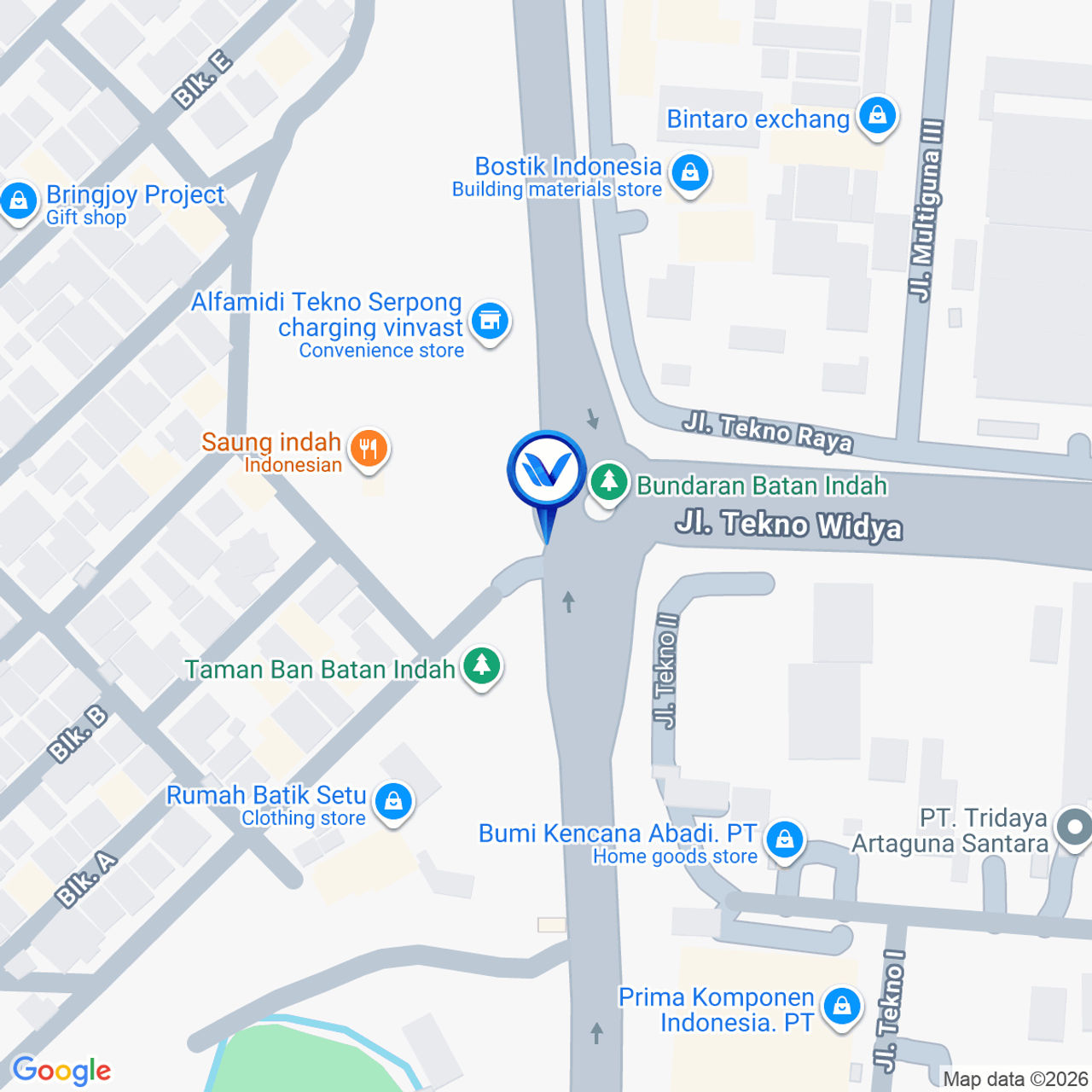Peta Lokasi Jl. Raya Serpong, Tangerang Selatan
