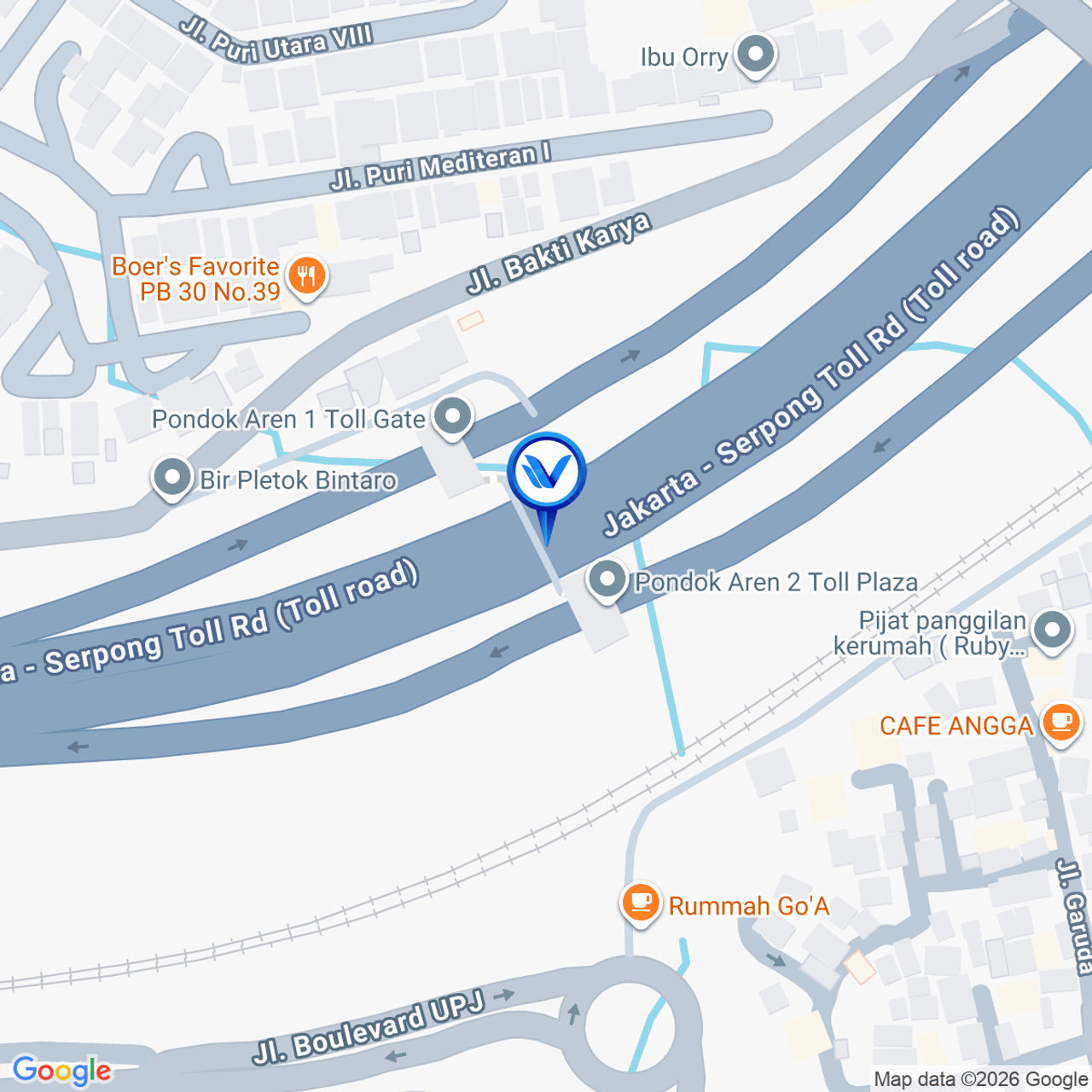 Peta Lokasi Jl. Jakarta - Serpong (JPO KM 06+200 A), Tangerang Selatan