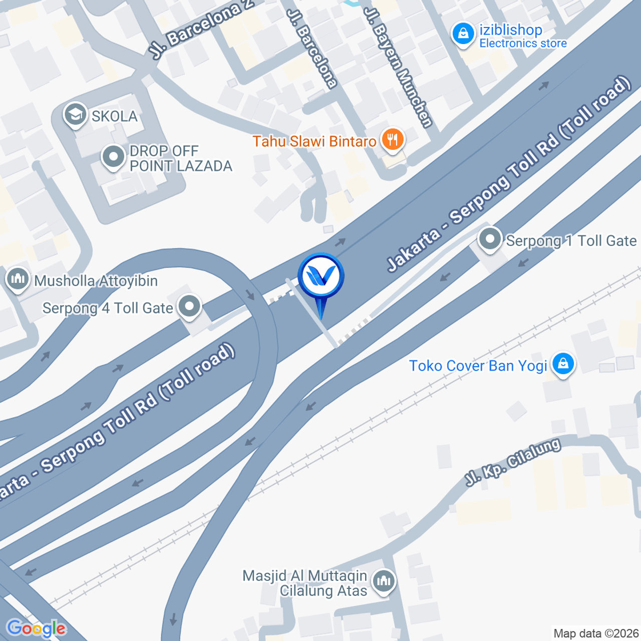 Peta Lokasi Jl. Jakarta - Serpong (JPO KM 09+00 A), Tangerang Selatan