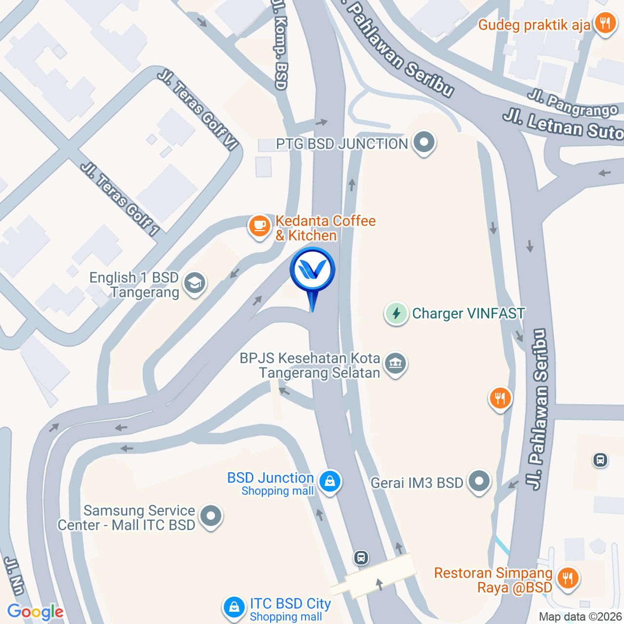 Peta Lokasi Jl. Pahlawan Seribu BSD City, Tangerang Selatan