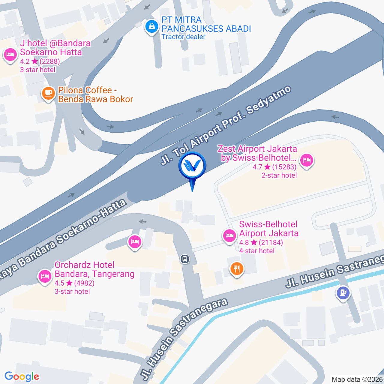 Peta Lokasi Sedyatmo Toll Road KM 32+500 AY, Tangerang