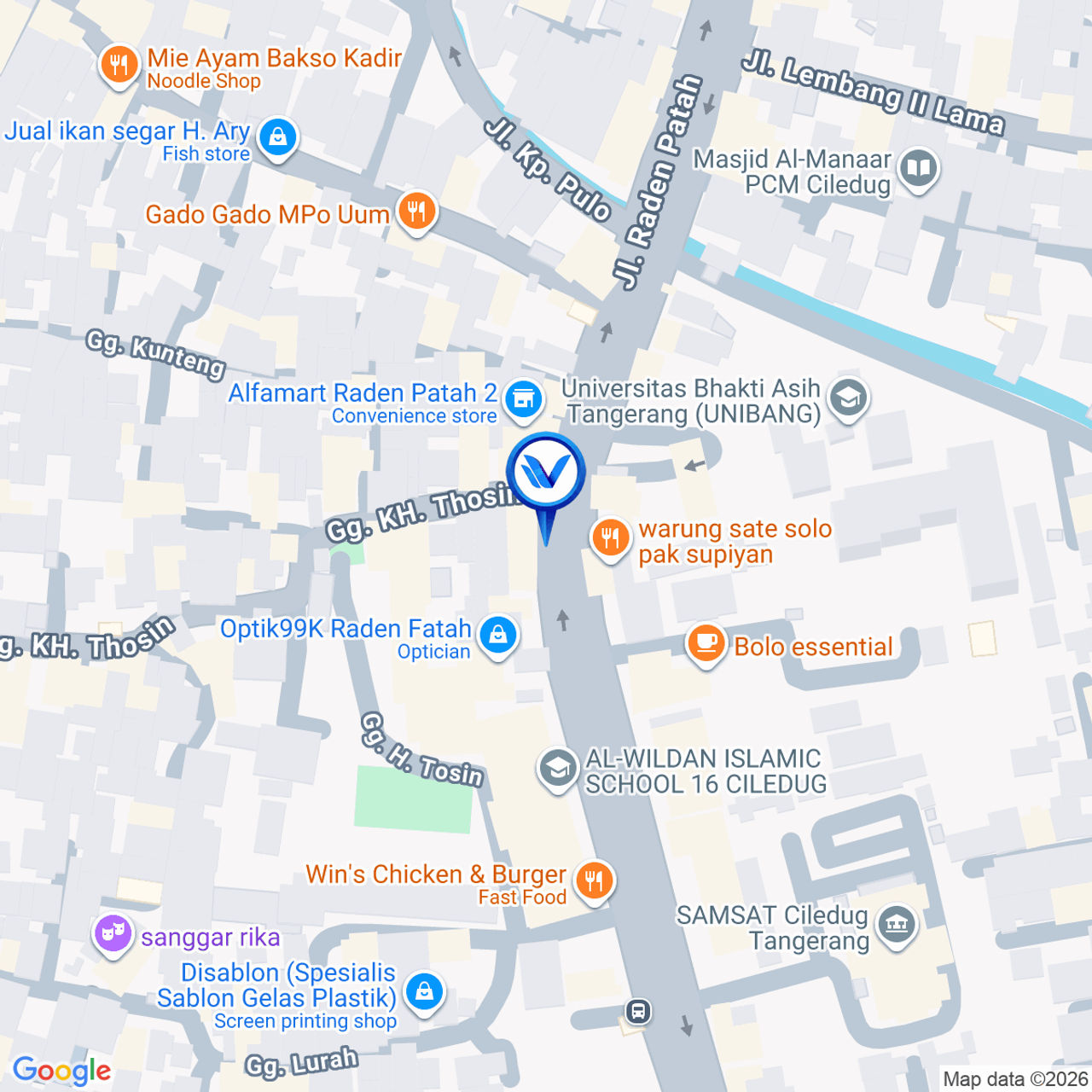 Peta Lokasi Jl. Raya Raden Fatah (POM Bensin), Tangerang