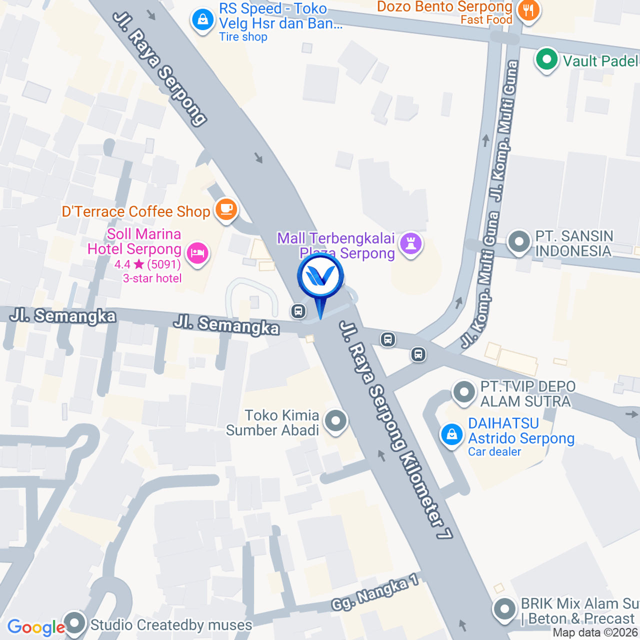 Peta Lokasi Jl. Raya Serpong Depan Serpong Plaza Tangerang, Tangerang Selatan