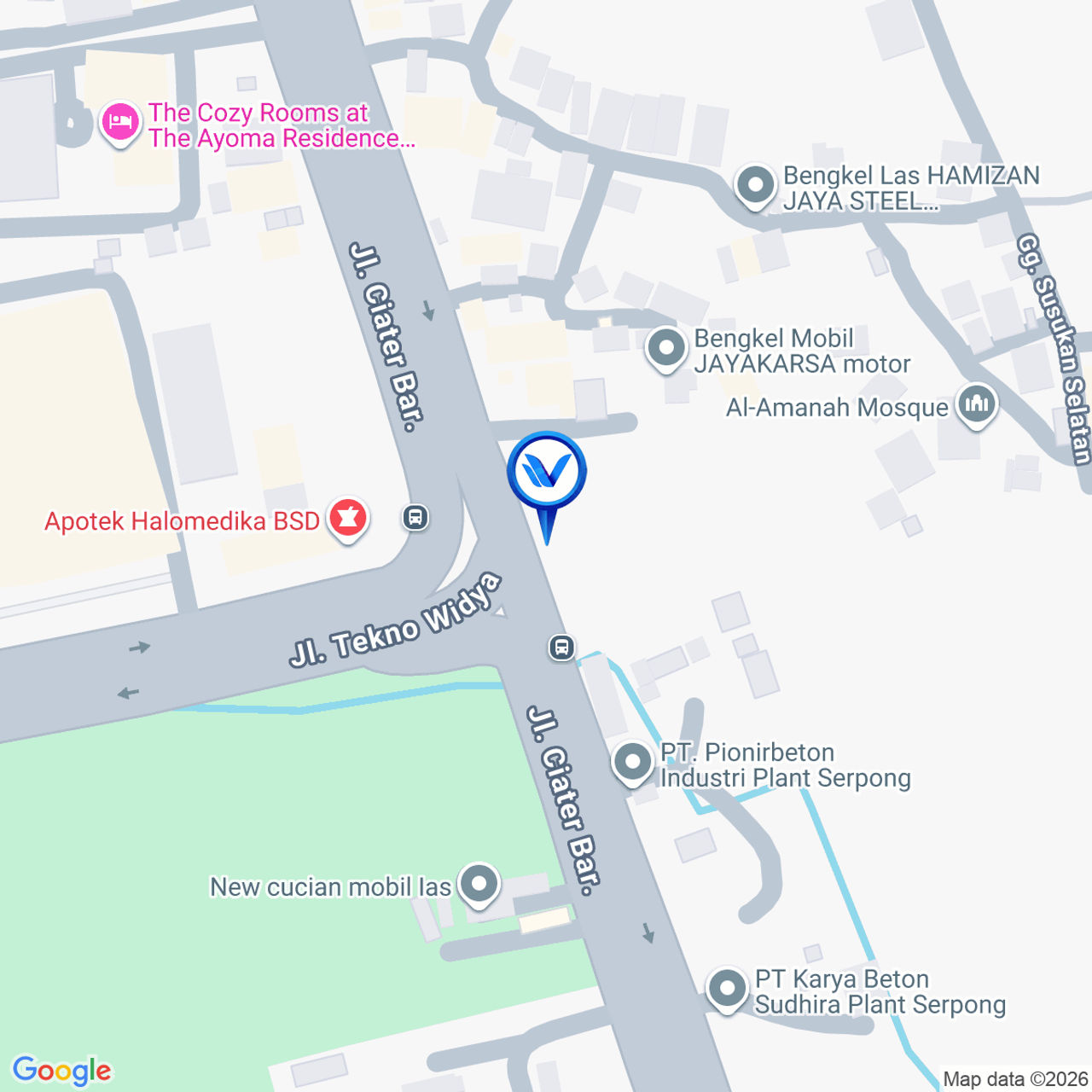 Peta Lokasi Jl. Ciater Barat - Dekat Taman Tekno Kec. Serpong, Tangerang Selatan
