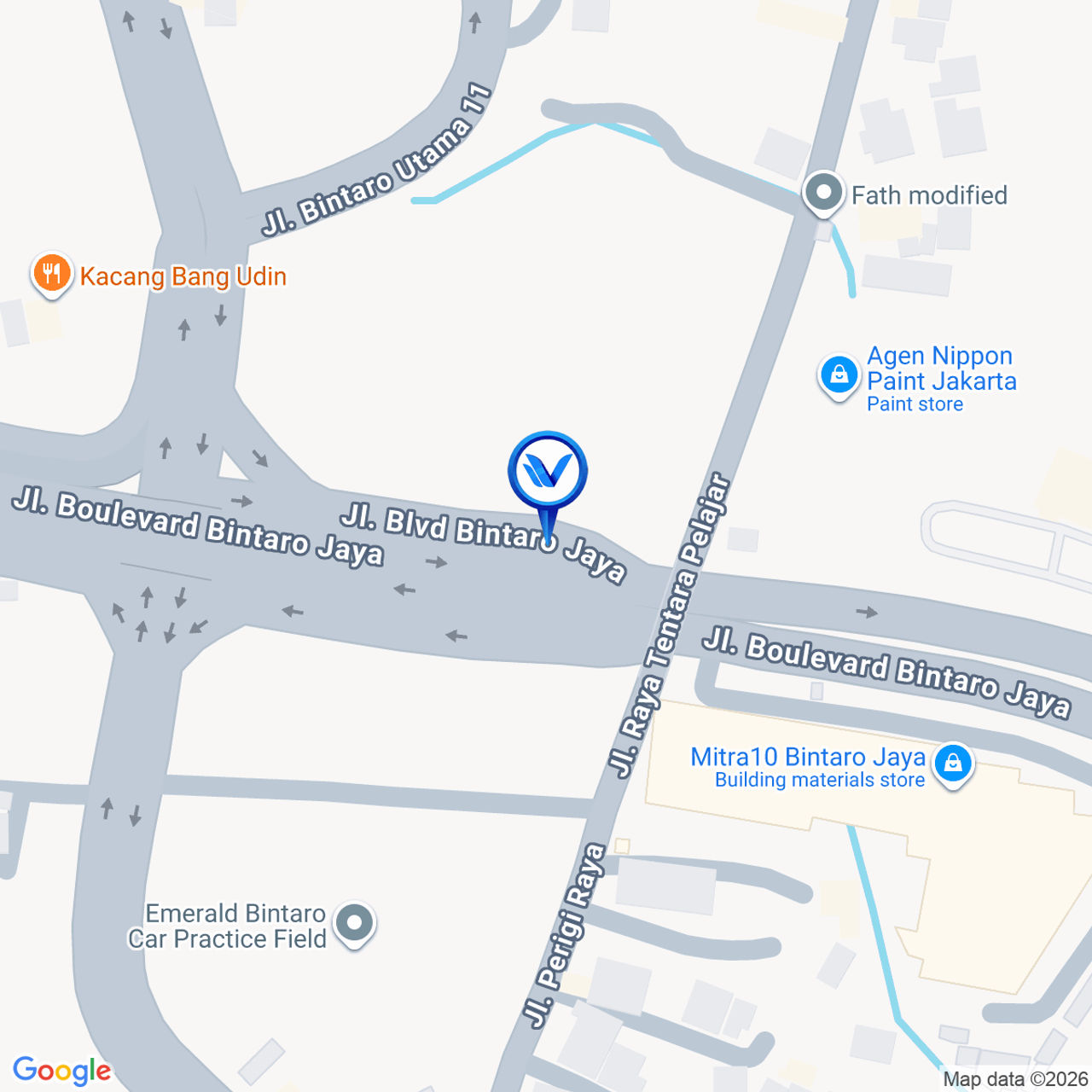 Peta Lokasi Jl. Boulevard Bintaro Jaya, Tangerang Selatan
