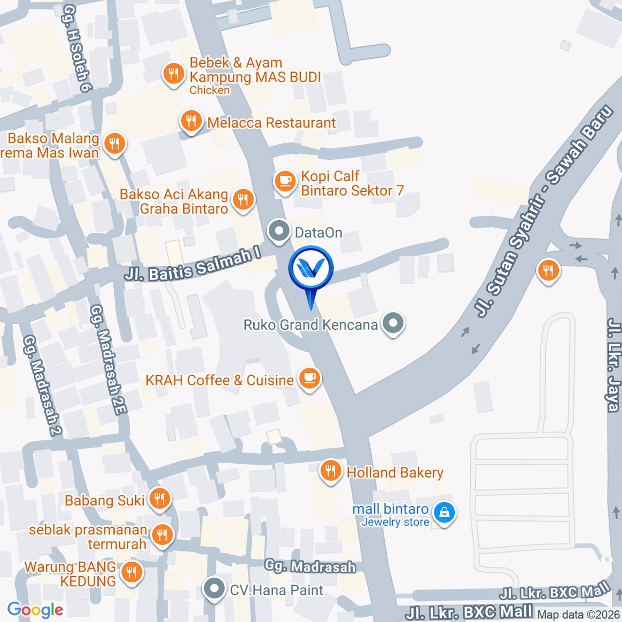 Peta Lokasi Jl. Tegal Rotan Raya (Lampu Merah), Tangerang