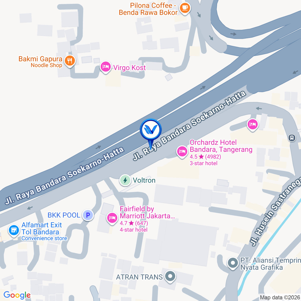 Peta Lokasi Jl. Tol Sedyatmo KM 32+700, Tangerang