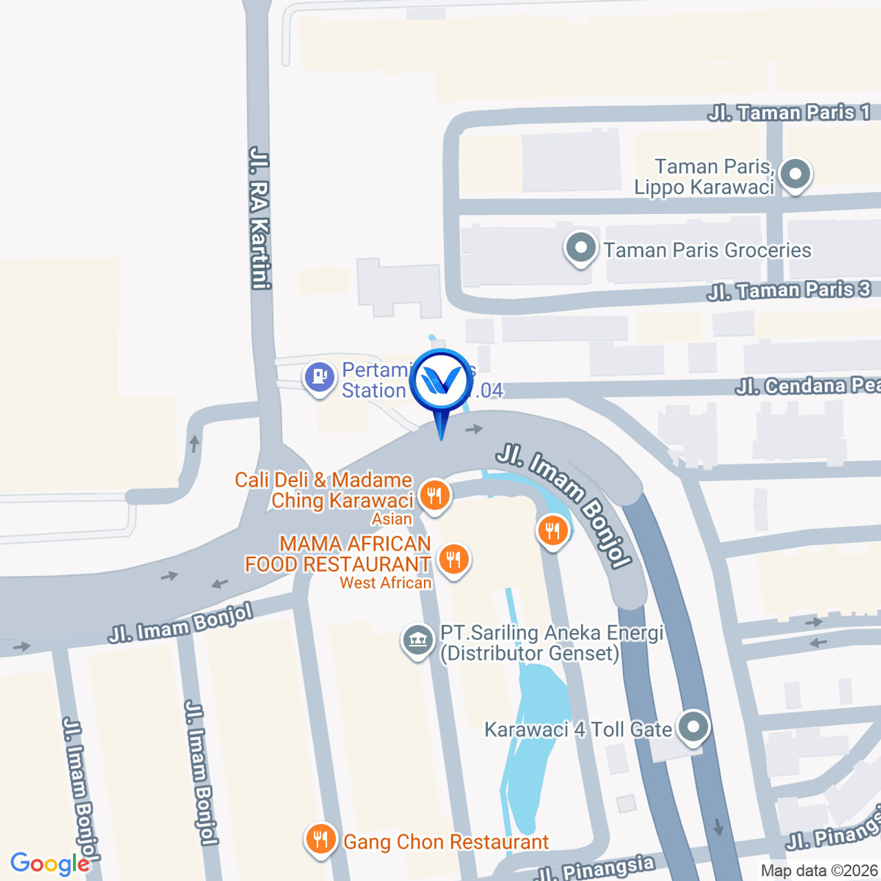 Peta Lokasi Jl. Imam Bonjol, Tangerang