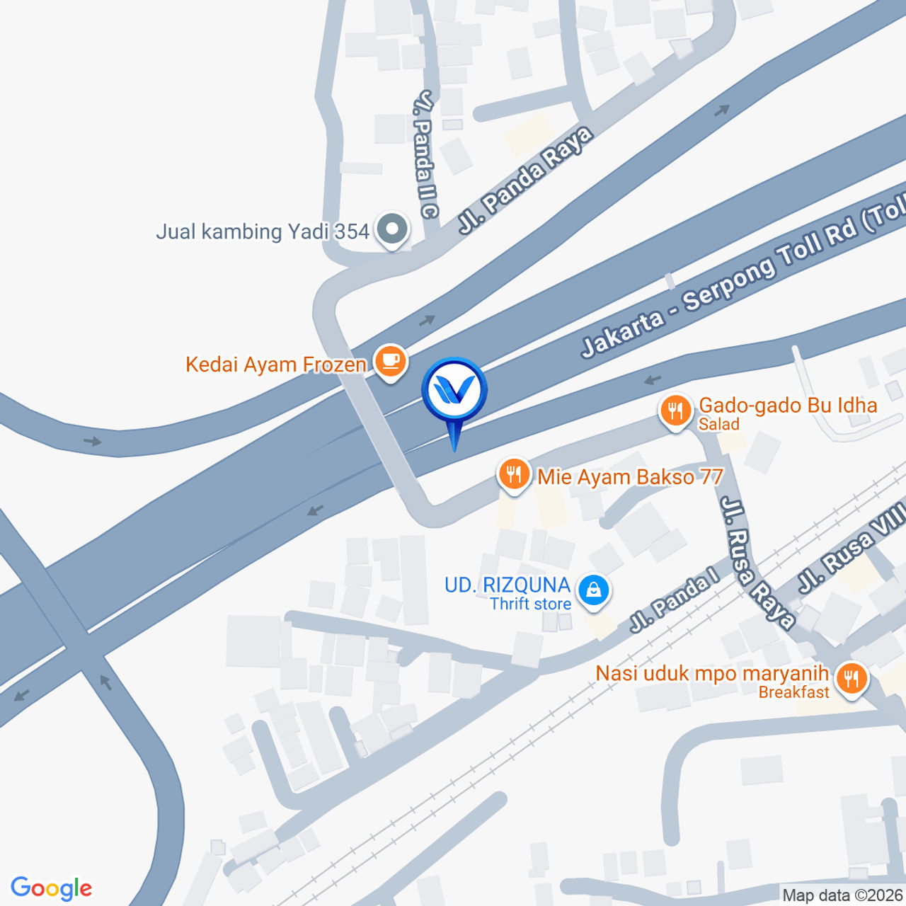 Peta Lokasi Jl. Pondok Aren (Pintu Tol Pondok Aren), Tangerang