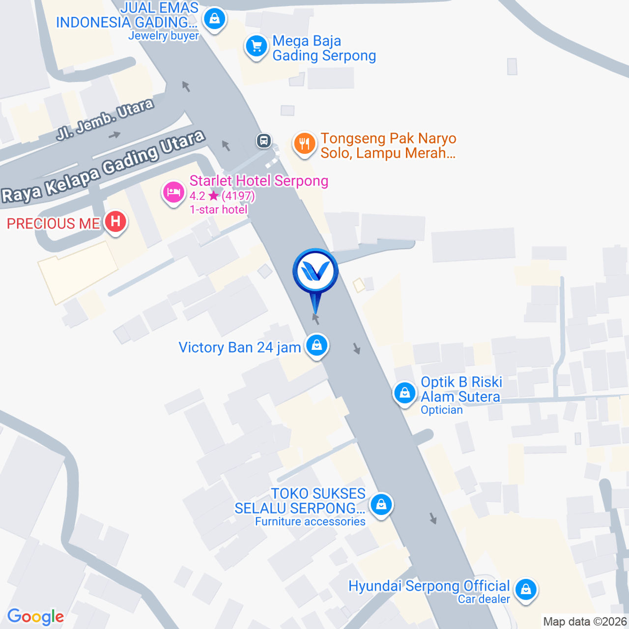 Peta Lokasi Jl. Raya Serpong (dekat Hotel Starlet - Tanah Kosong), Tangerang