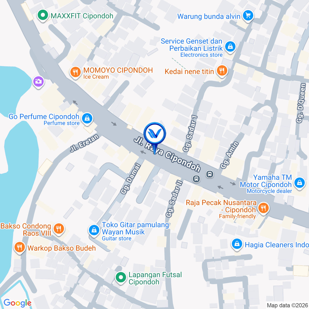 Peta Lokasi Jl. Raya Hasyim Asyari - Cipondoh, Tangerang Selatan