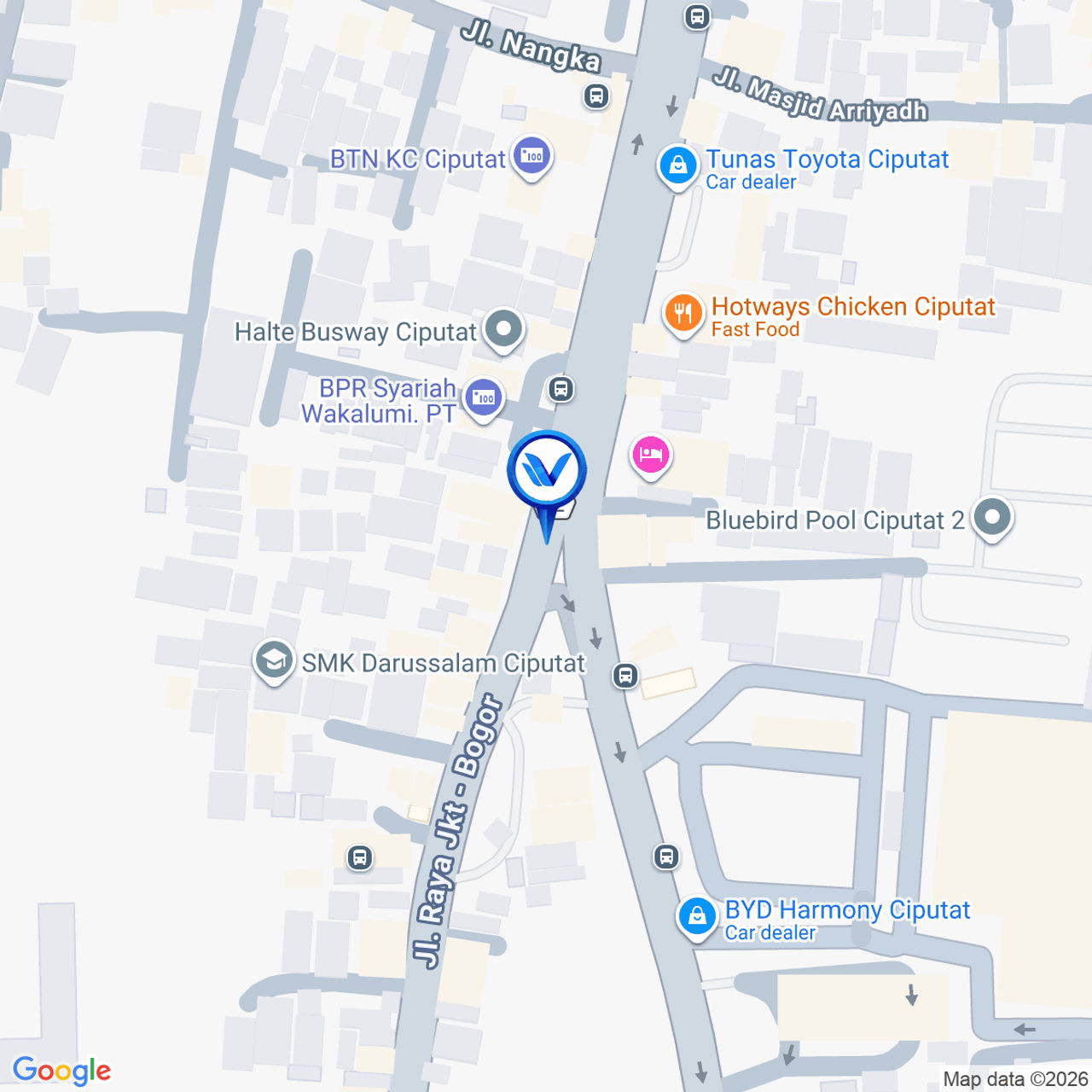 Peta Lokasi Jl. Dewi Sartika, Tangerang Selatan
