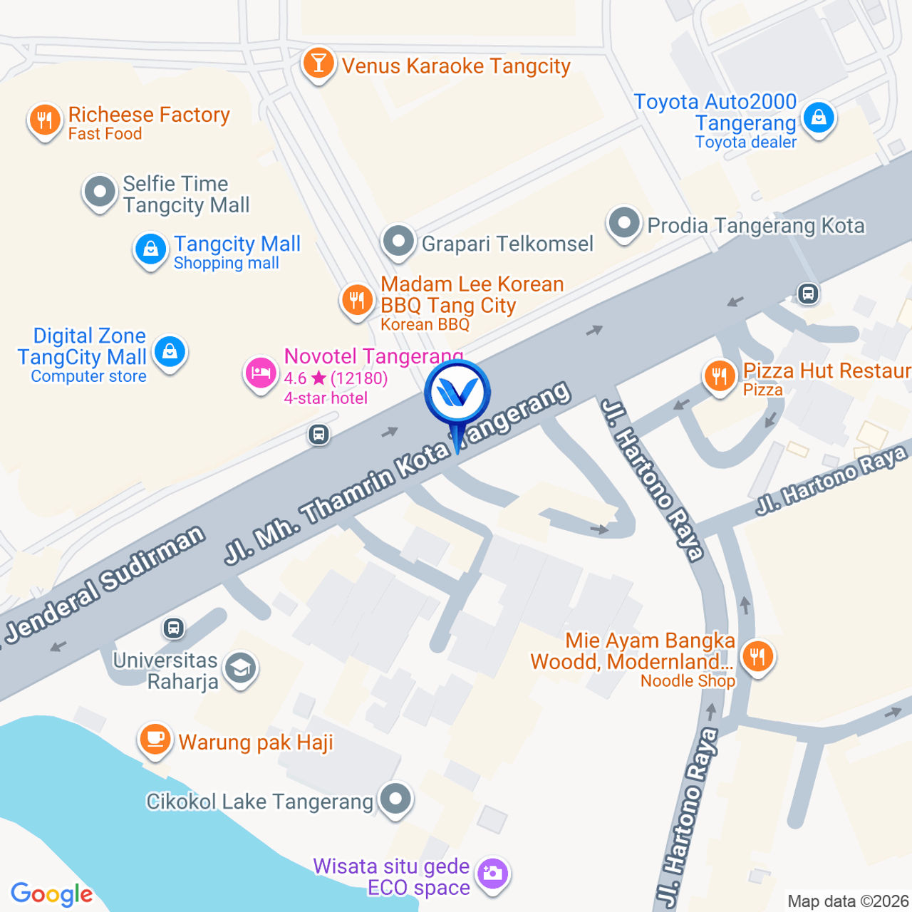 Peta Lokasi Jl. MH Thamrin, Tangerang