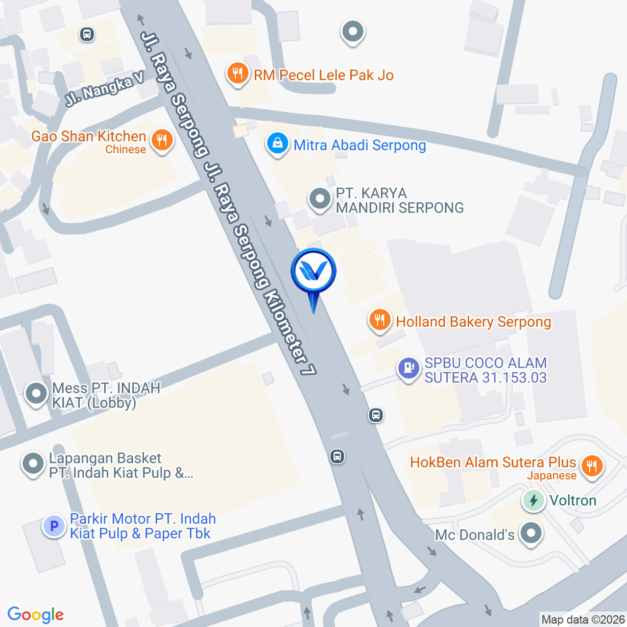 Peta Lokasi Jl. Raya Serpong (Bundaran Alsut), Tangerang Selatan