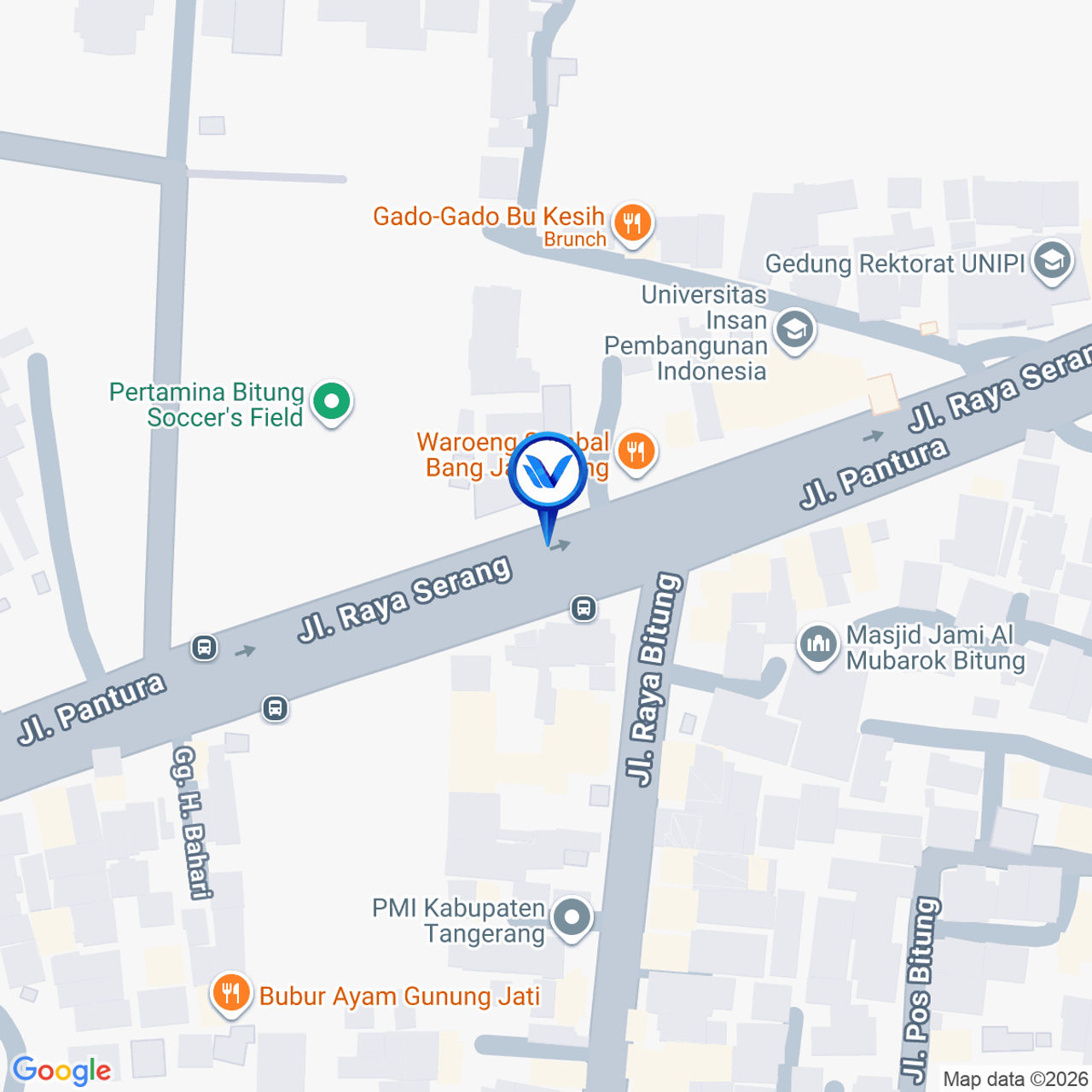 Peta Lokasi Jl. Serang Raya - Pertigaan Bitung, Tangerang