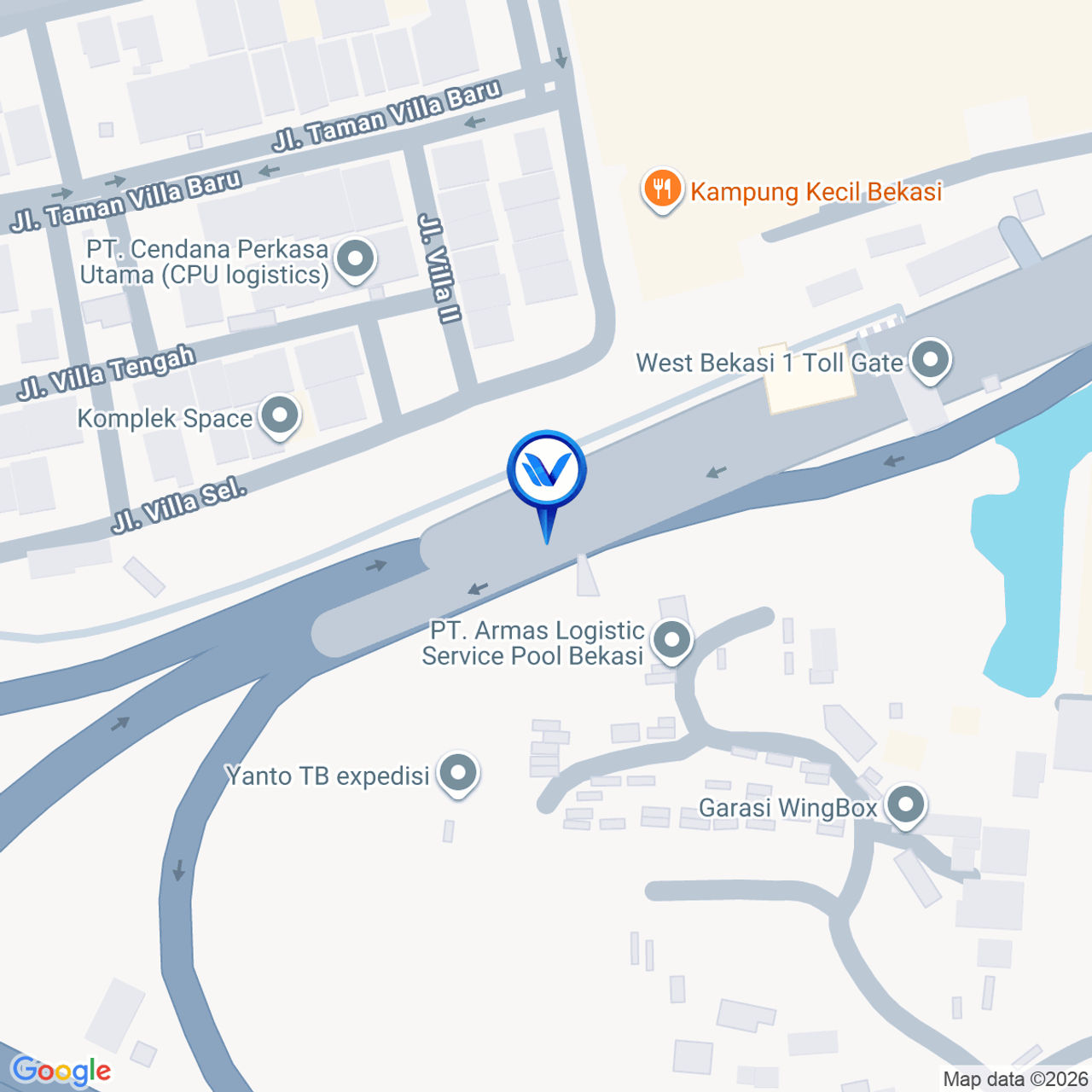Peta Lokasi Jl. Exit Tol Bekasi Barat, Bekasi