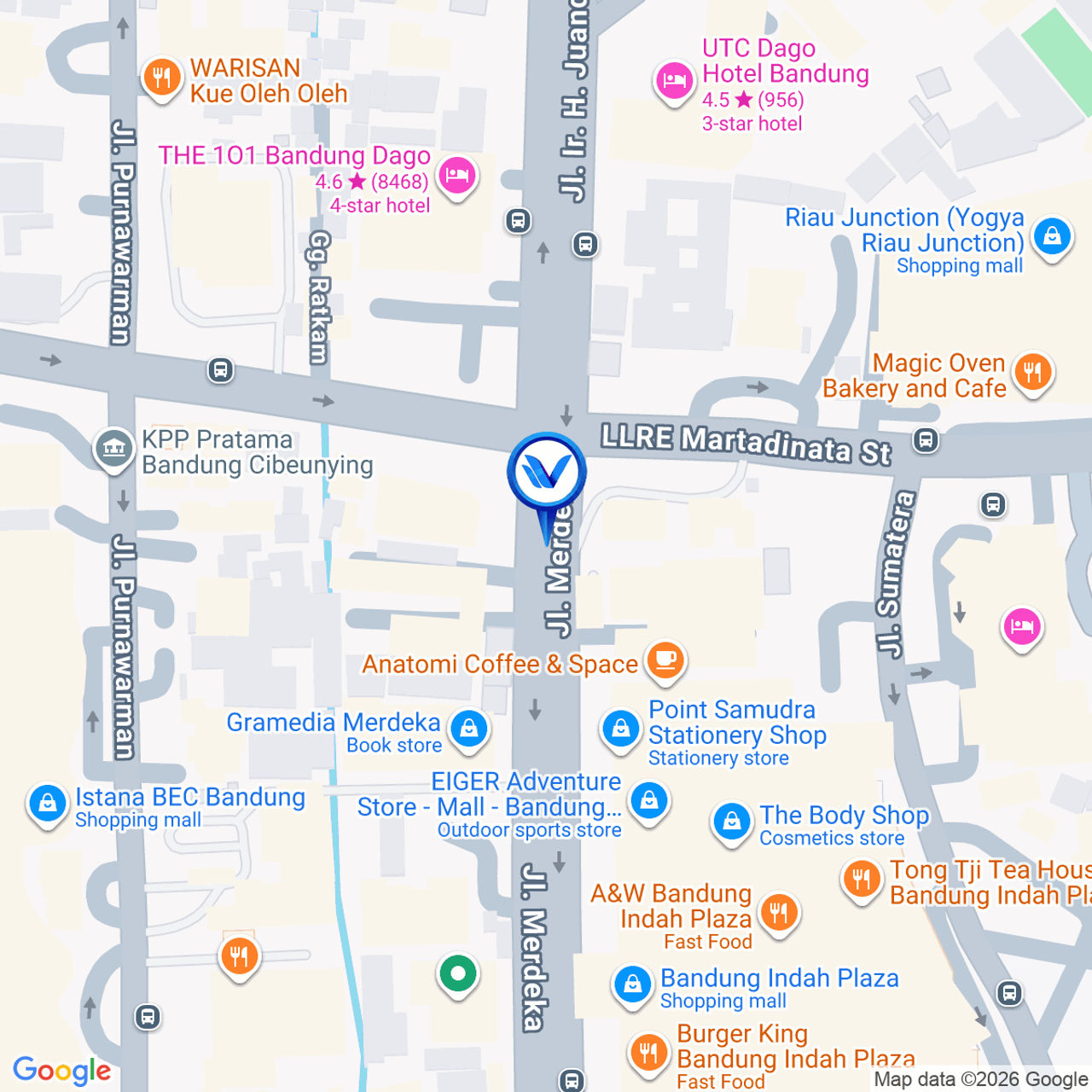 Peta Lokasi JL. MERDEKA, BANDUNG