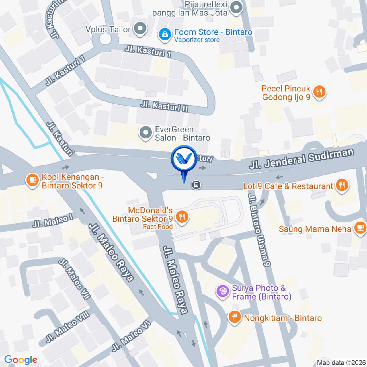 Peta Lokasi Jl. Bintaro Sektor 9 (Dekat MCD Sektor 9), Tangerang Selatan