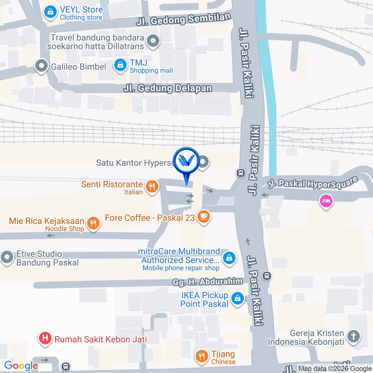 Peta Lokasi JL. Pasir Kaliki (Depan Paskal 23), Bandung