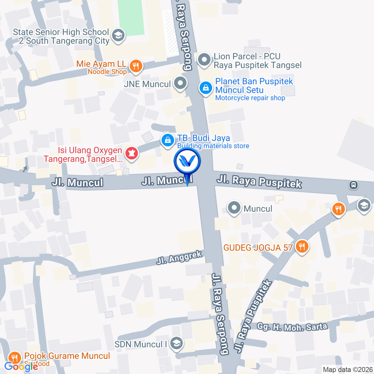 Peta Lokasi JL. Raya Puspiptek (Perempatan Muncul), Tangerang Selatan