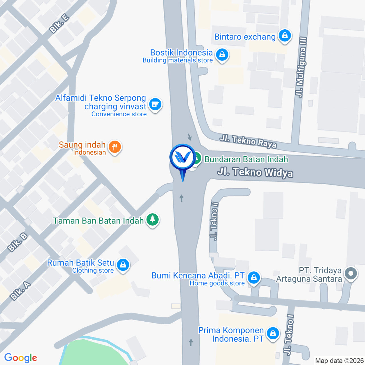 Peta Lokasi JL. Raya Serpong (Bunderan Batan Indah), Tangerang Selatan